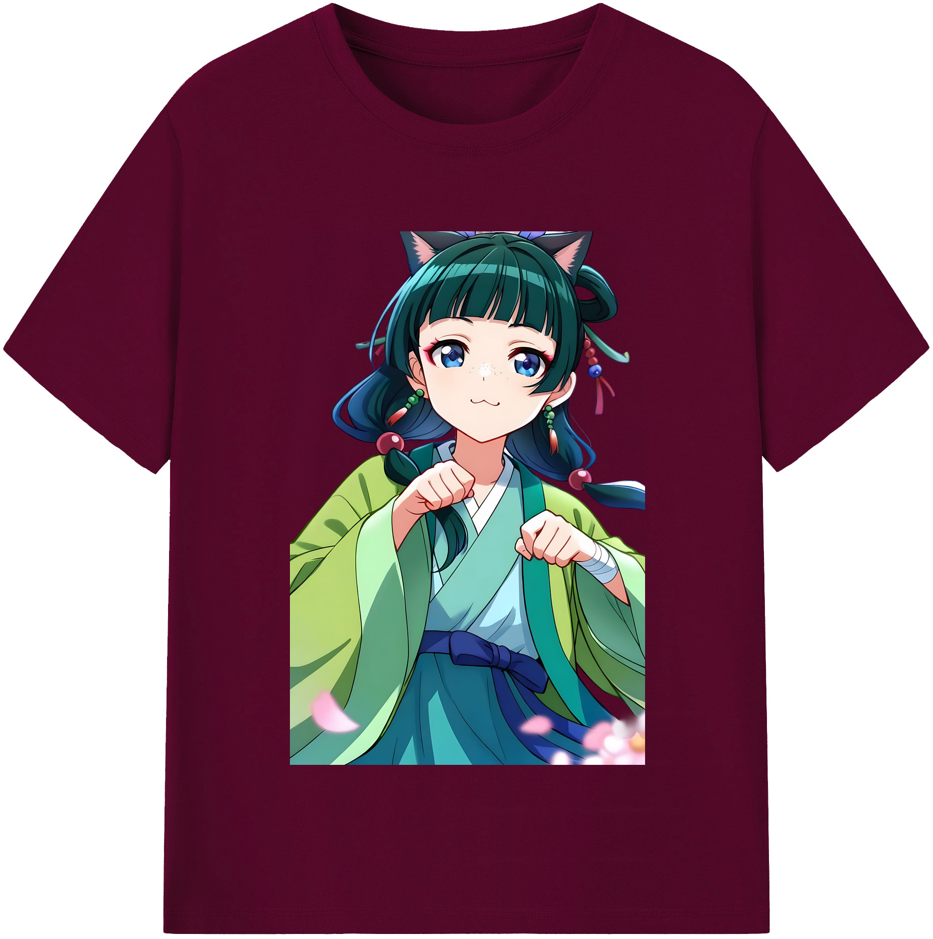 （画像用） 薬屋のひとりごと The Apothecary Diaries レディースカジュアルプリントTシャツ（綿100％）